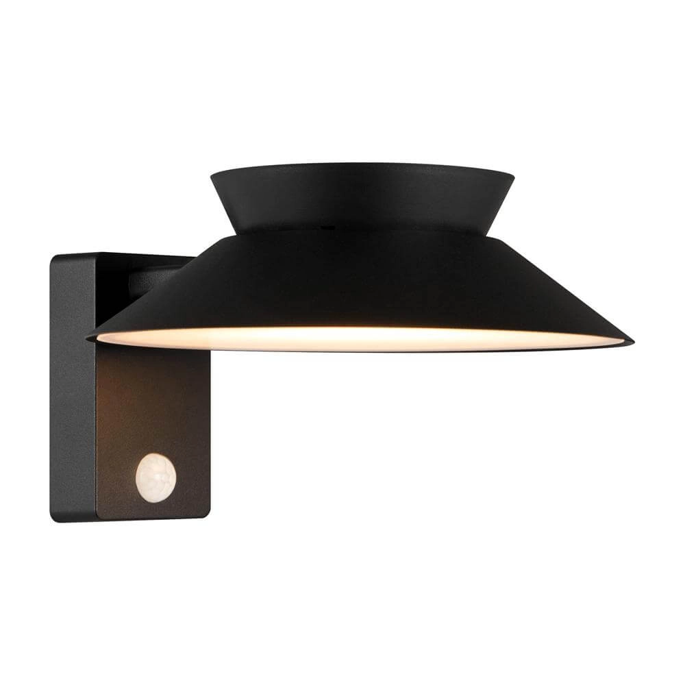 Solar wandlamp Justina zwart