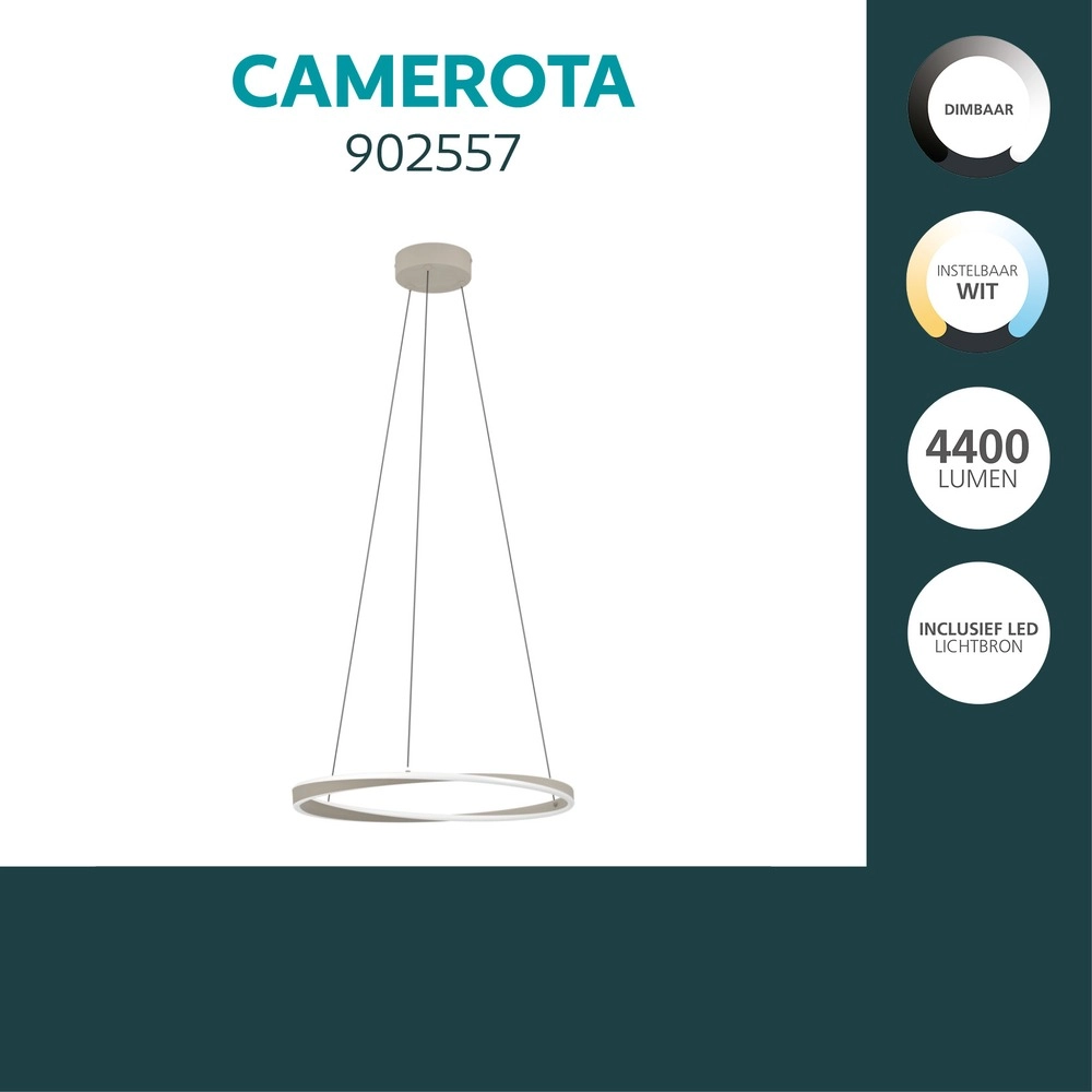 Design hanglamp Camerota zand bruin Ø 57cm Eglo 9008606391332