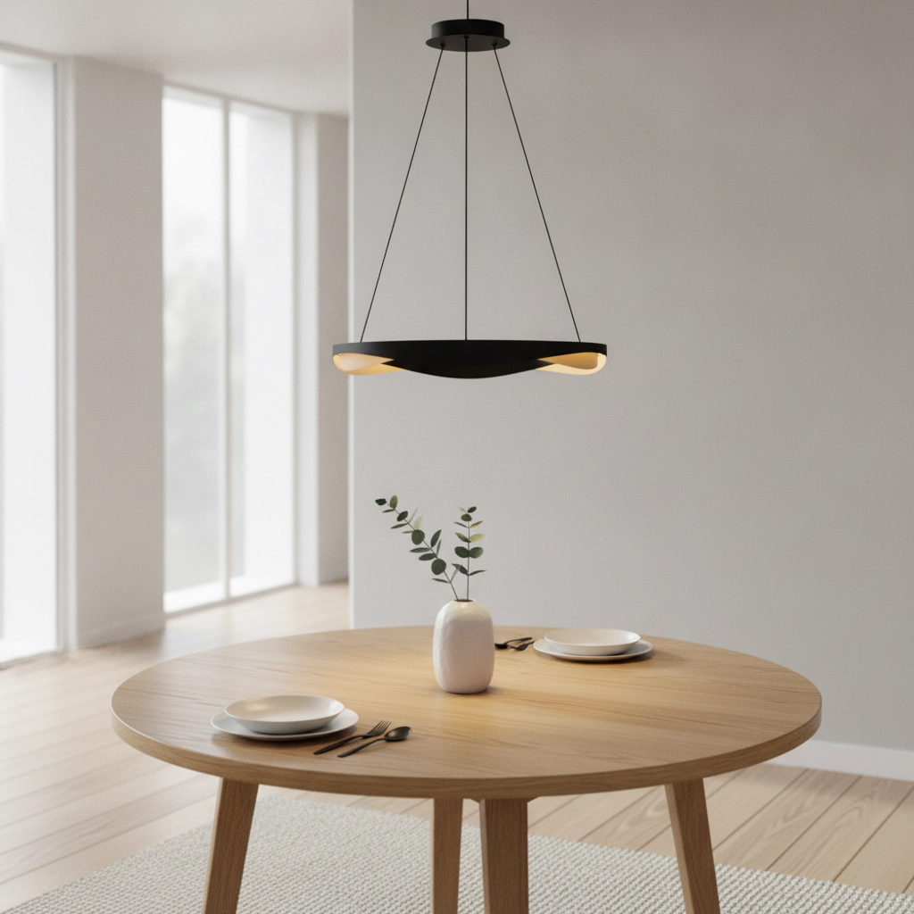Hanglamp Radon Ø 65cm zwart met goud