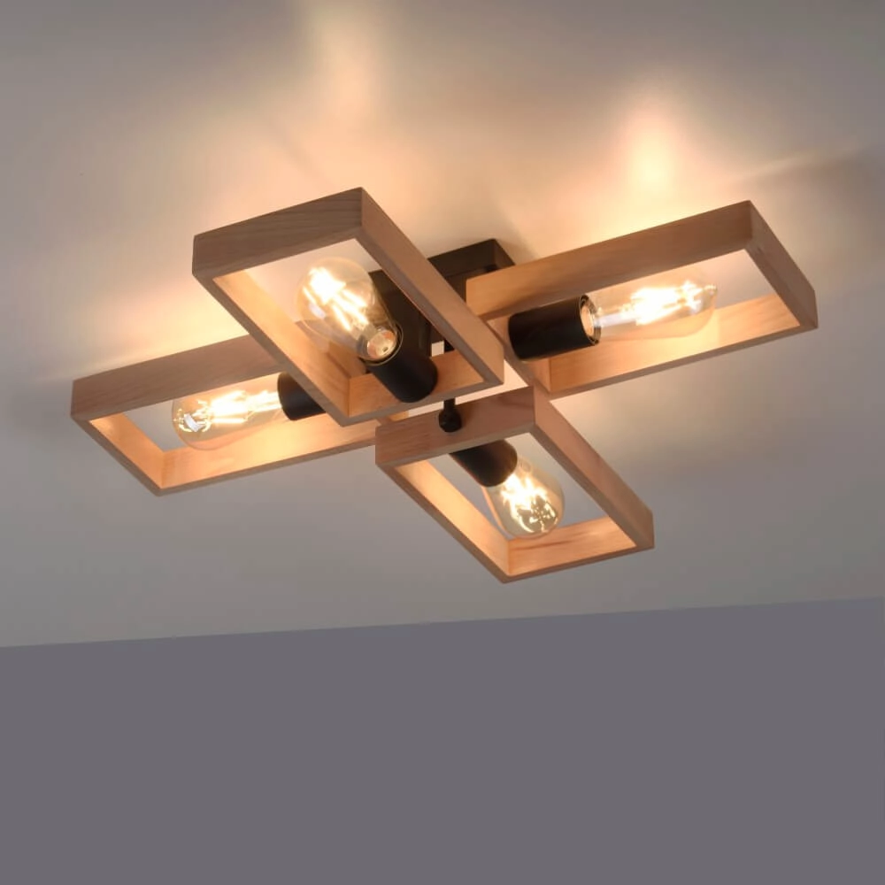 Landelijke plafondlamp Franky 4-lichts Just Light 4043689967949