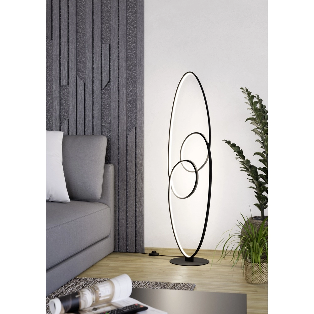 Moderne led vloerlamp Gianella 120cm - zwart Eglo 9008606291489