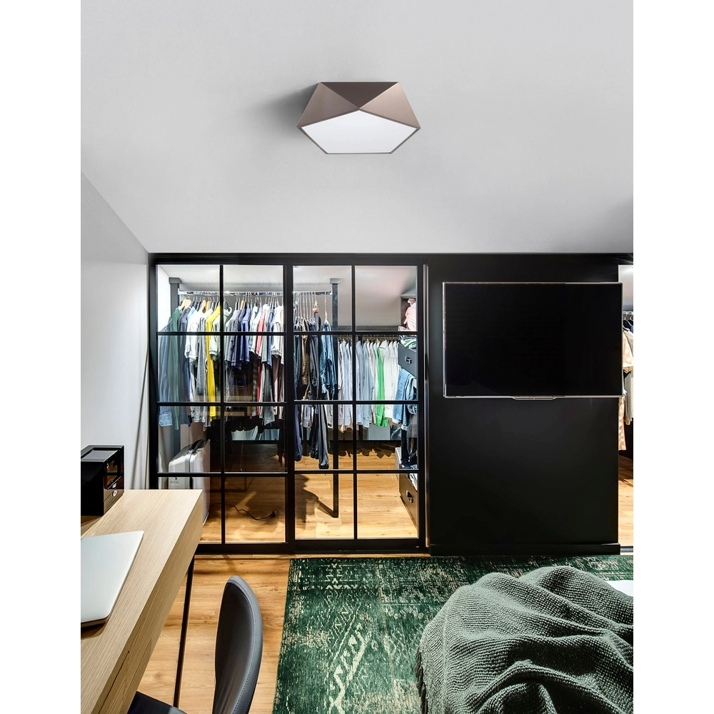 Design plafondlamp Darius koper brons