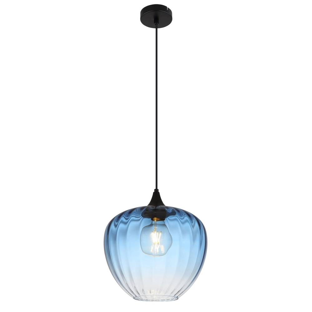 Hanglamp Sander blauw glas
