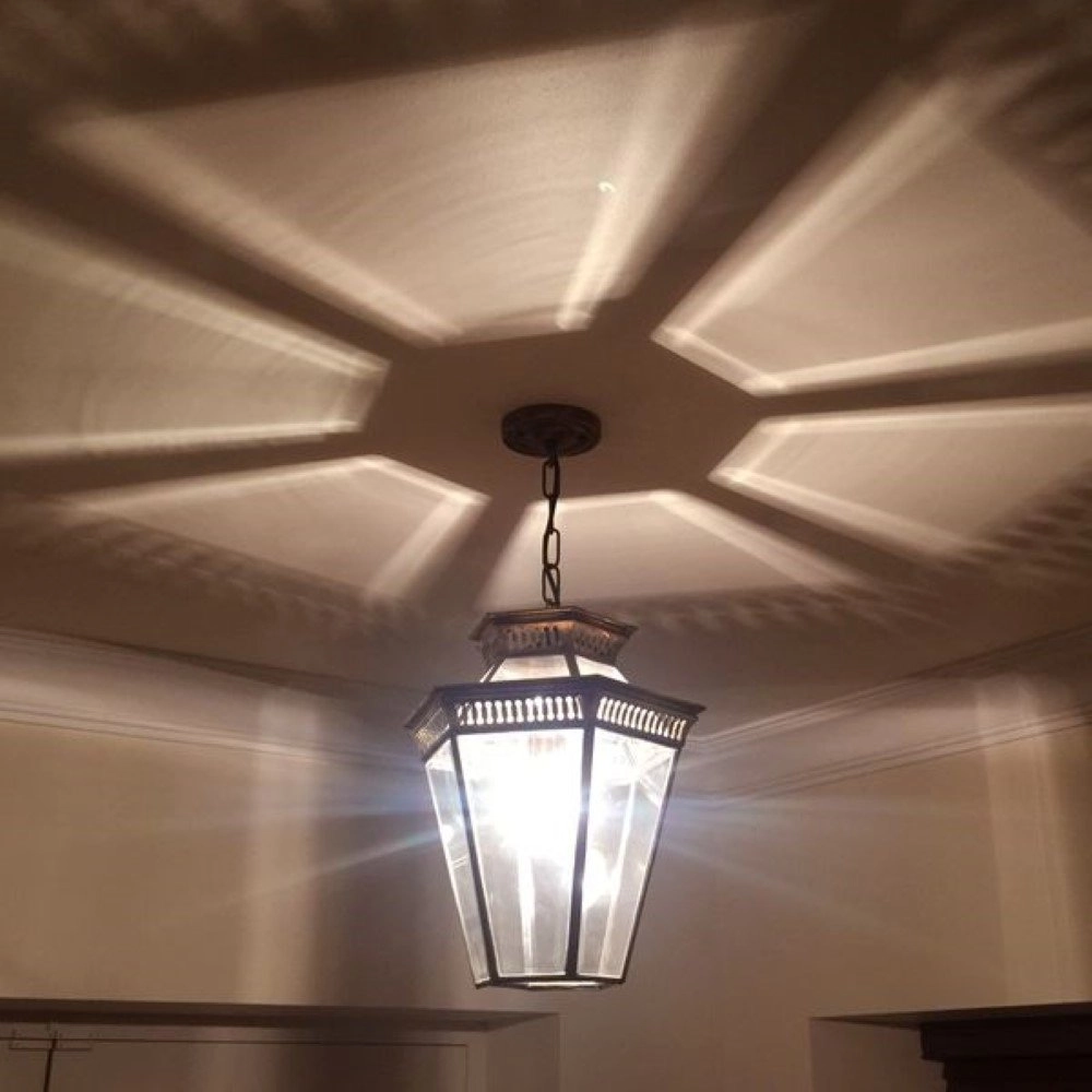 Antieke hanglamp Bevelled antiek koper (ANT) Limehouse