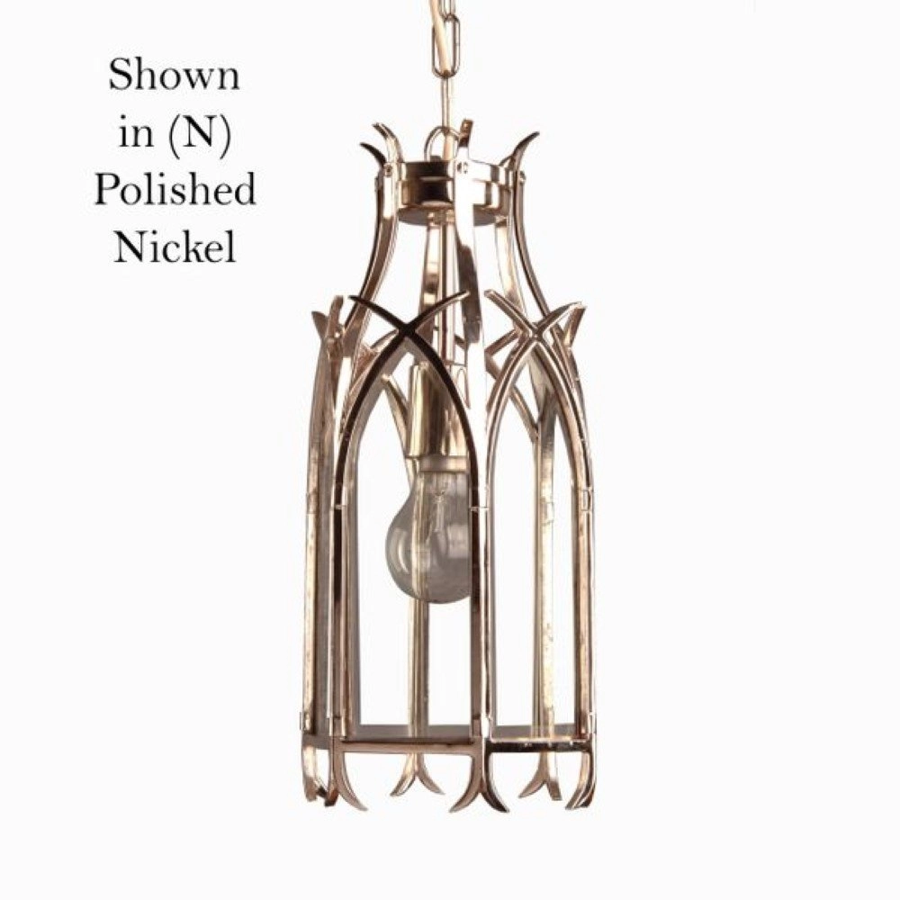 Antieke hanglamp Gothic 1-lichts - gepoetst goud (PBUL) Limehouse