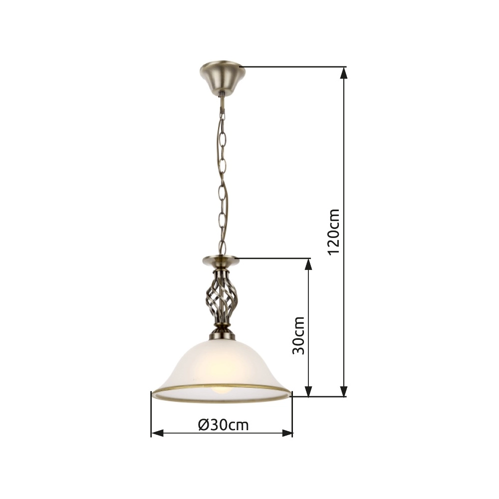 Klassieke hanglamp Odin enkel Globo 9007371300693
