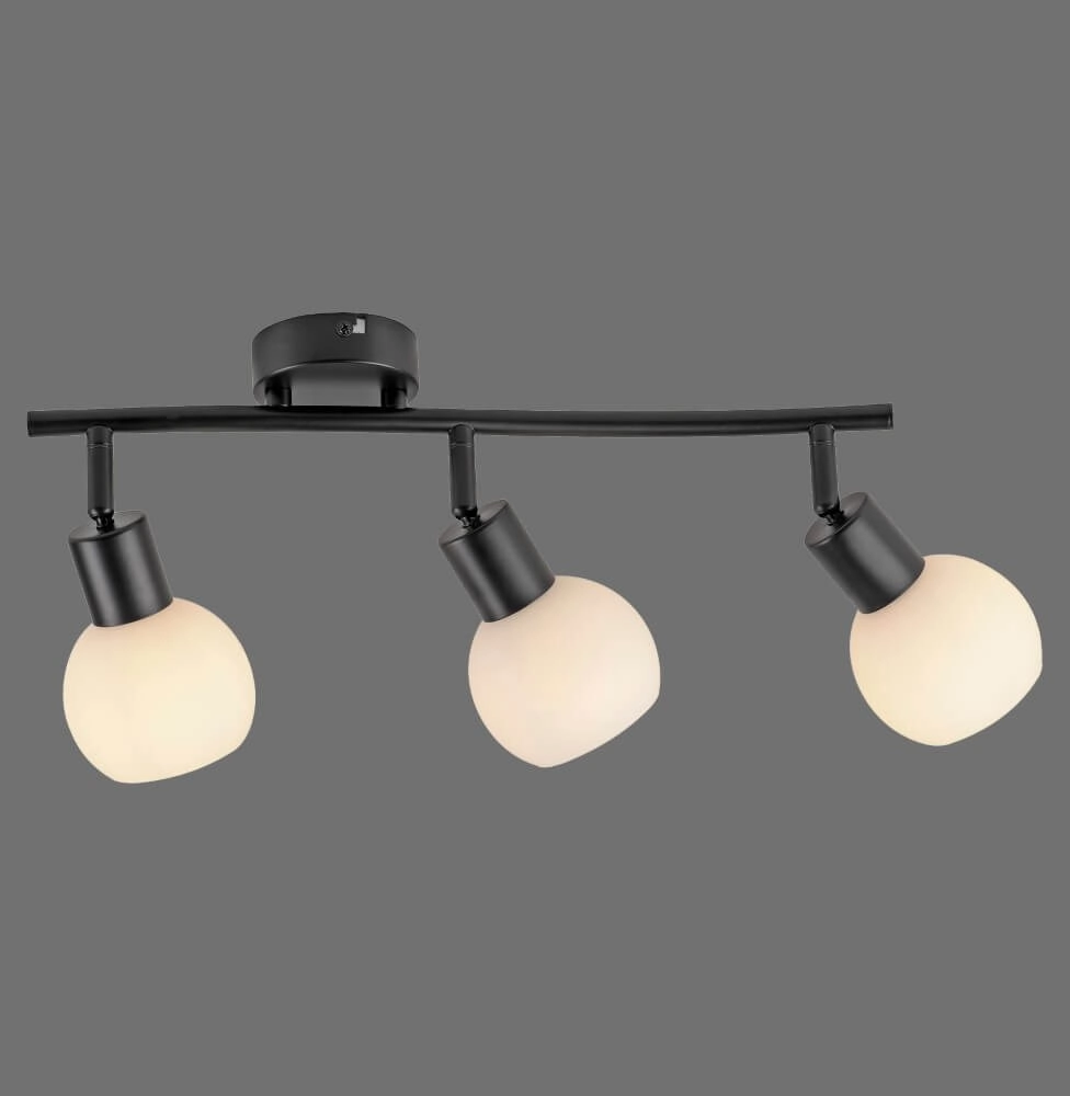 Zwarte plafondlamp Loki 3-lichts Just Light 4043689000776