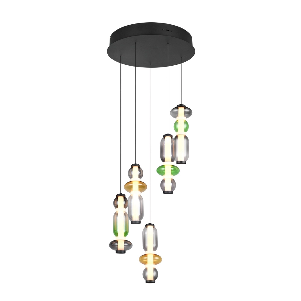 Unieke hanglamp Minerva 5-lichts rond