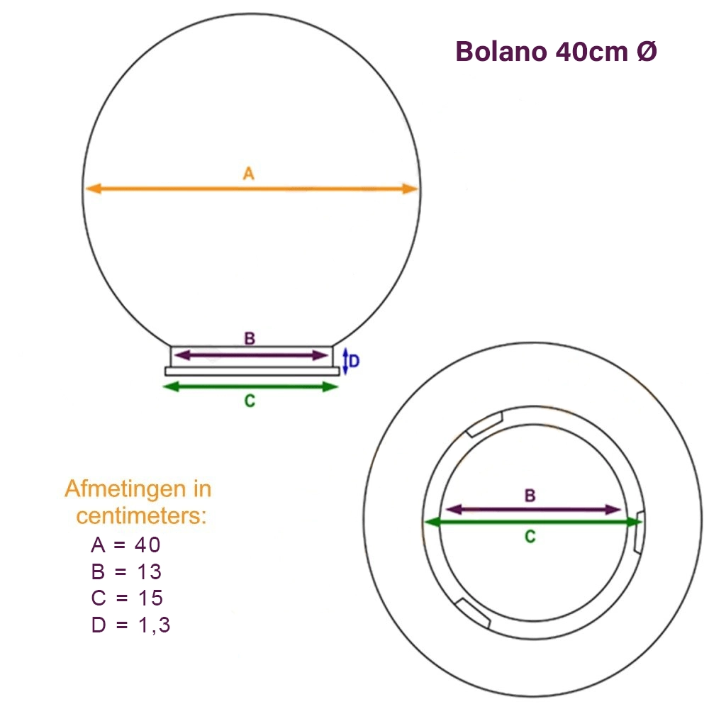 Tuinlamp Globe Bolano 241cm. staand opaal Lyora 8716803508767