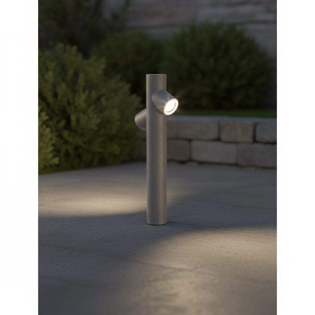 Design tuinlamp Ramo grijs dubbel
