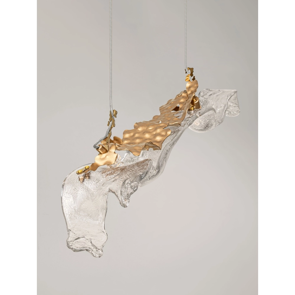 Gouden hanglamp Avesa met helder glas Lyora 5212063500419
