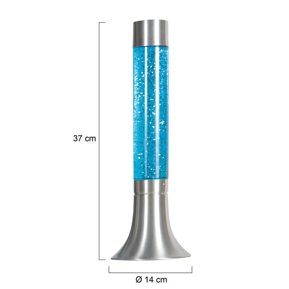 Lavalamp Volcan metaal met blauw Steinhauer 8712746177664