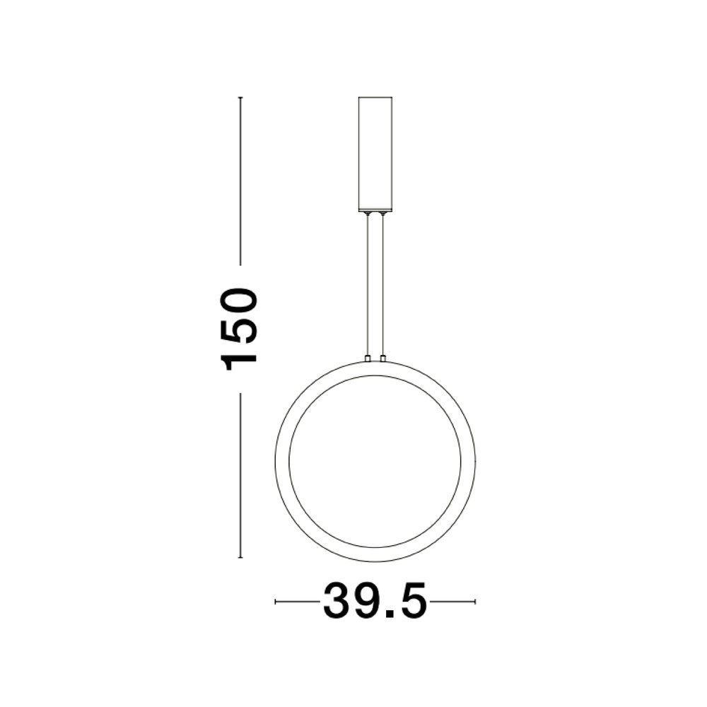 Ronde hanglamp Change Ø 39,5cm zwart Lyora 5212017437273