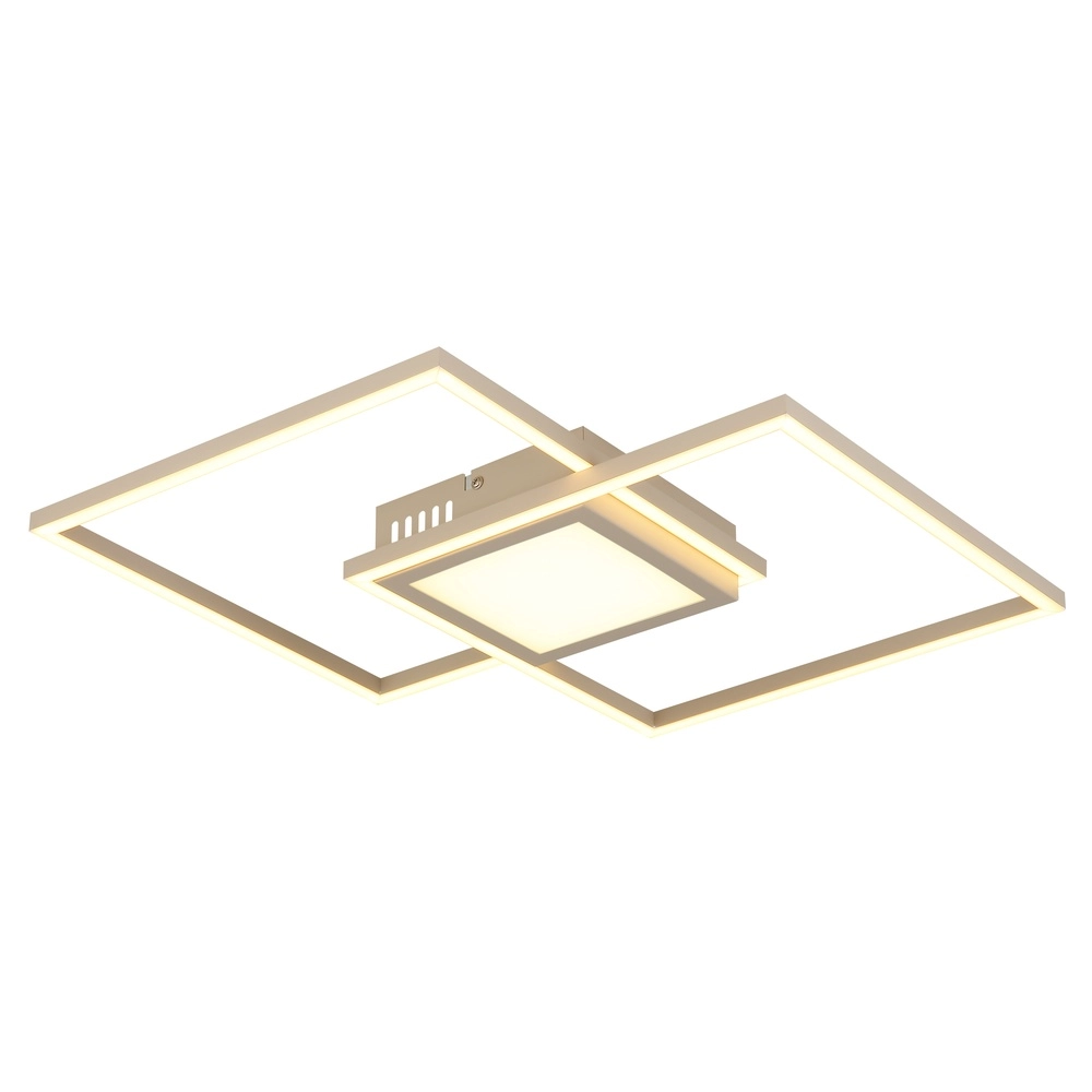 Strakke plafondlamp Saunders zand bruin Globo 9007371590353