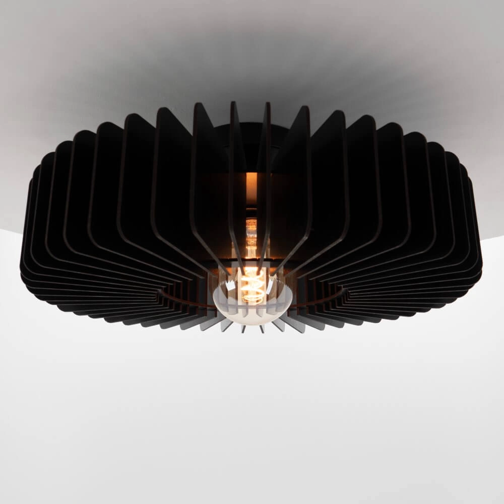 Houten plafondlamp Palombaia Ø 50cm - zwart Eglo 9008606274024