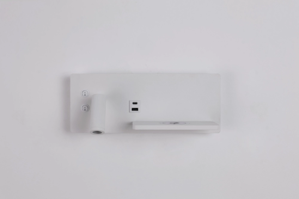 Bedlampje Charge links wit met draadloze oplader Artdelight 8720701103641