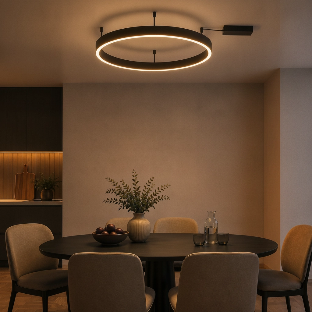 Plafondlamp Motif zwart Ø 80cm