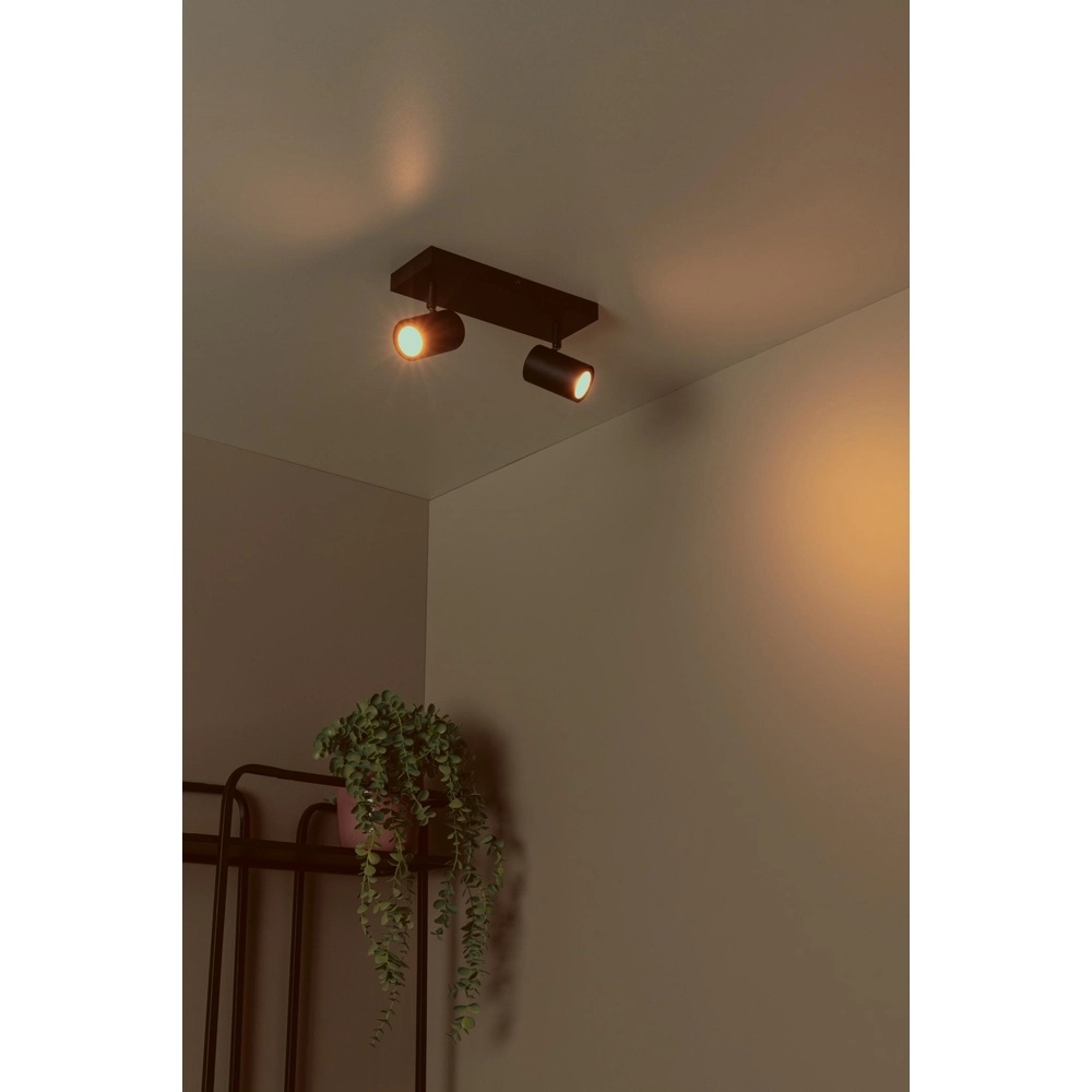 Plafondlamp Amigo 2-lichts zwart Lucide 5411212531018