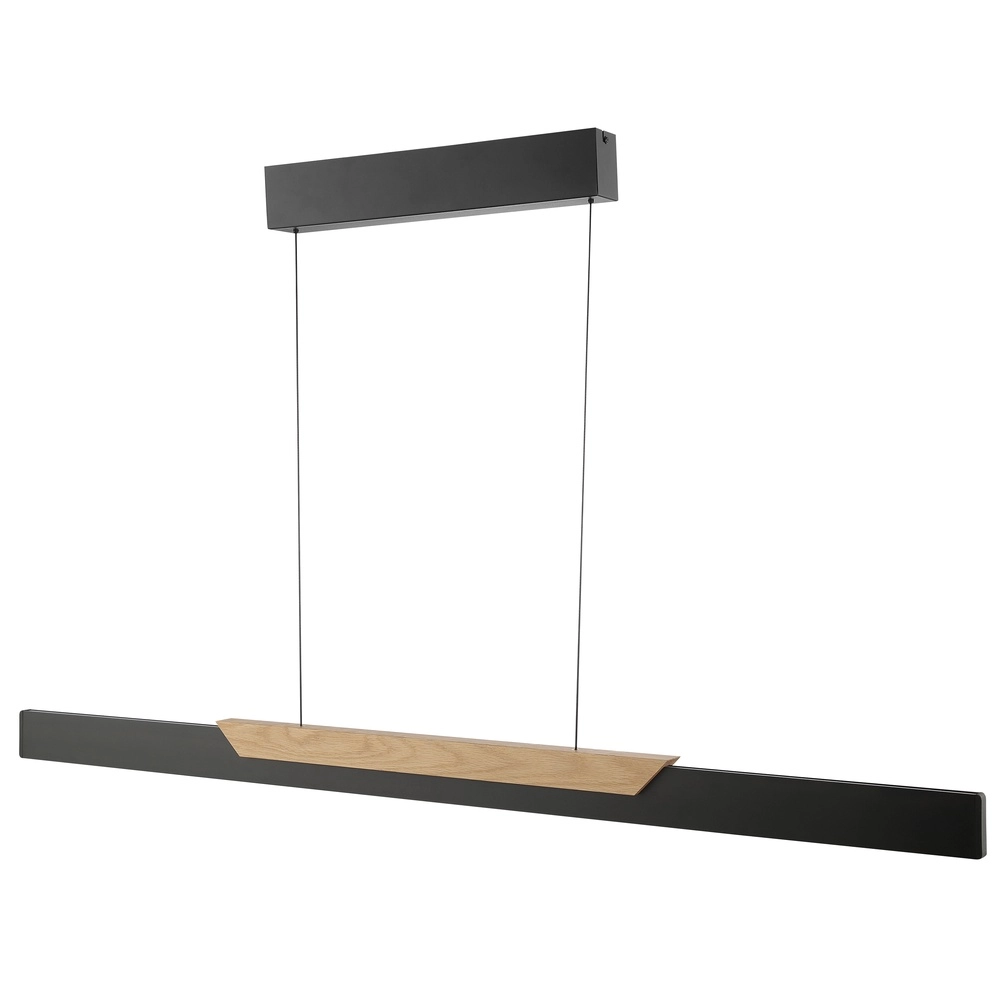 Design hanglamp Arcus zwart met hout Brilliant 4004353463549
