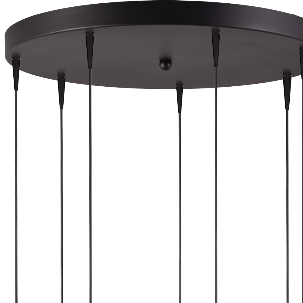 7-lichts hanglamp Talana zwart met goud Ø 50cm DTW Masterlight 8718121352190