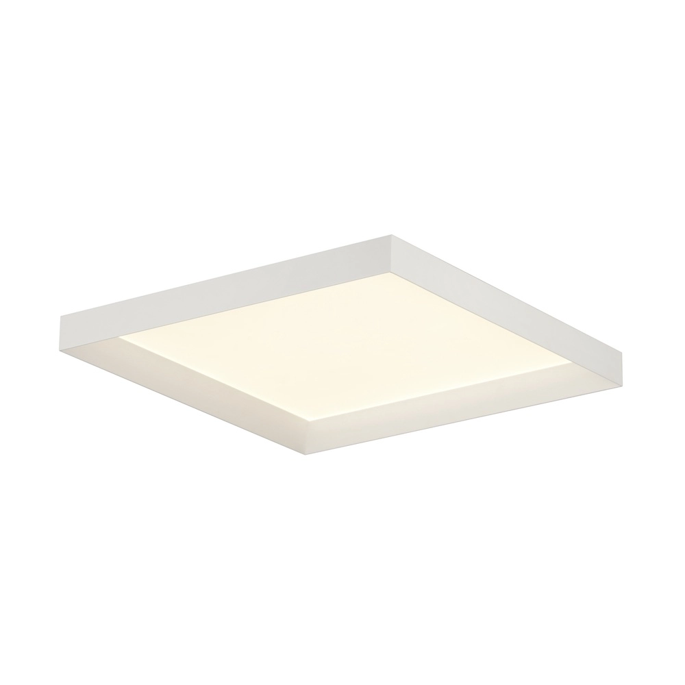 Vierkante plafondlamp Escondida wit