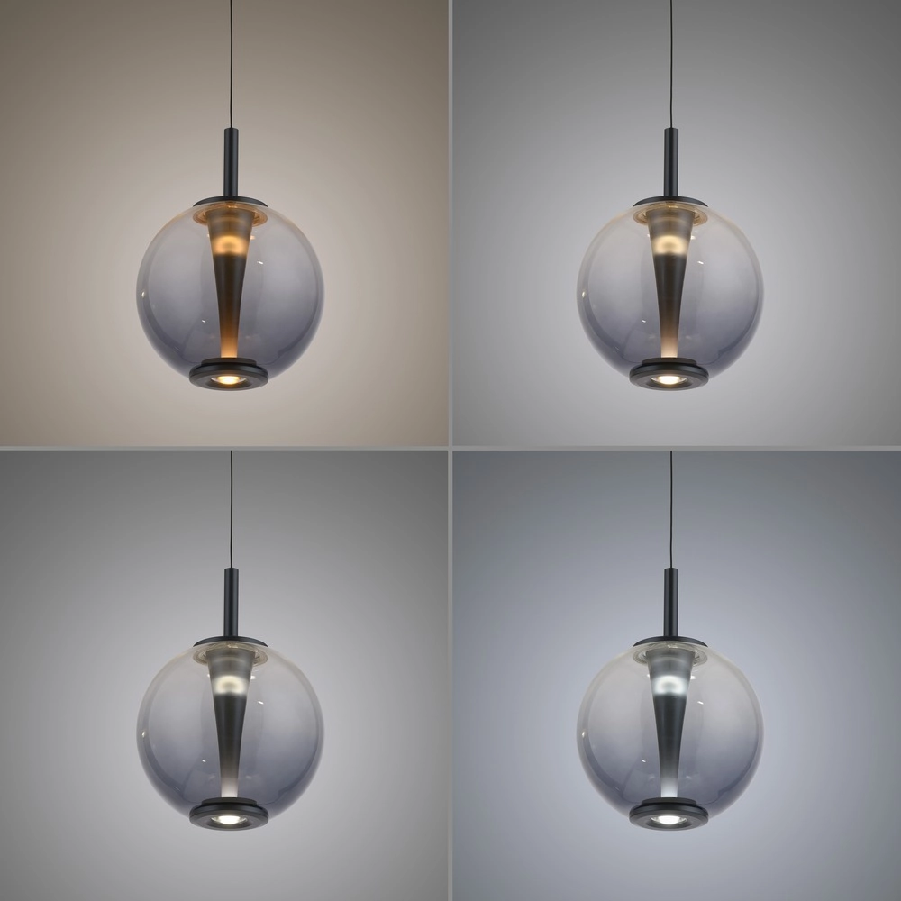Led hanglamp Pure Infinity met smoke glas - Ø 18cm Paul Neuhaus 4012248399033