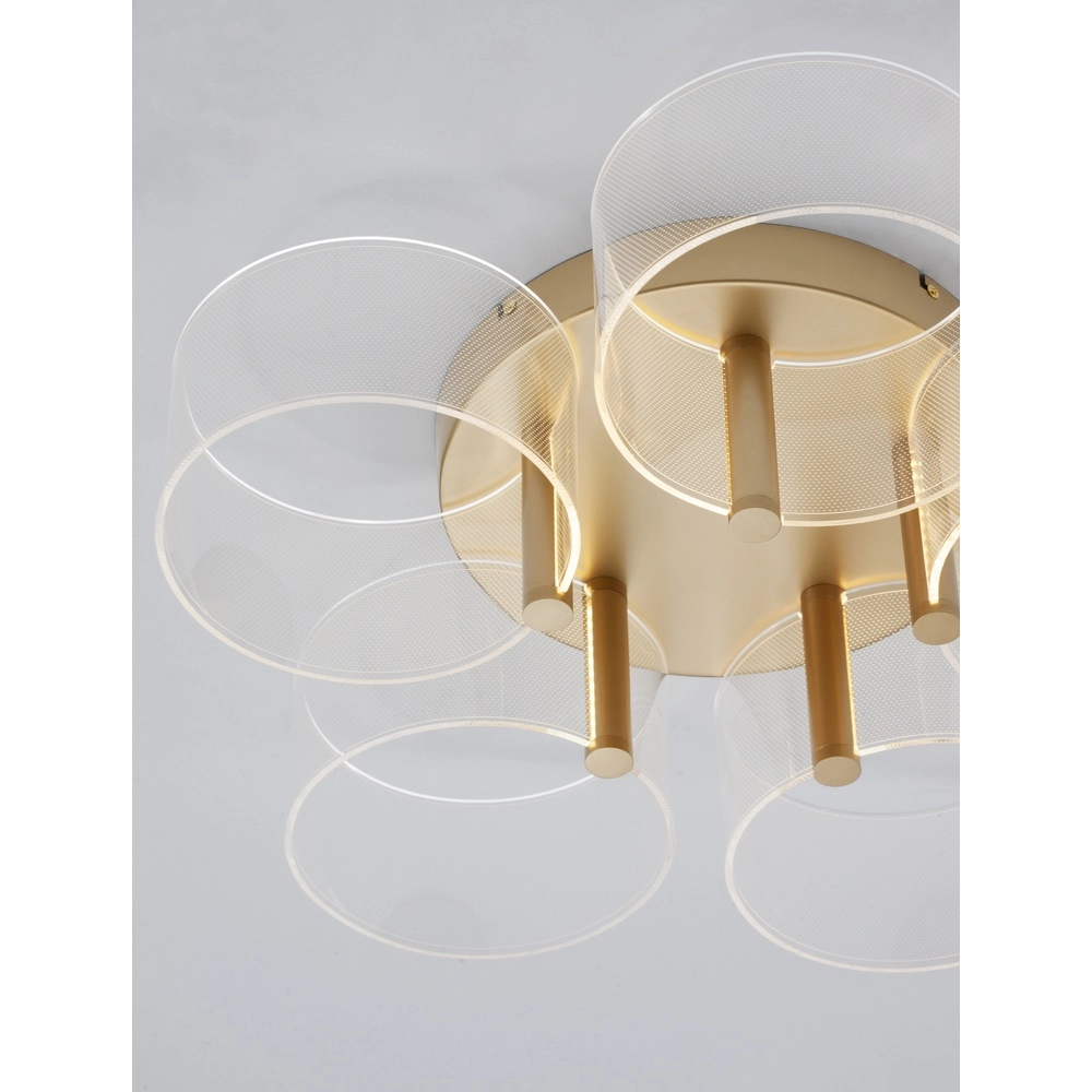 Design plafondlamp Gatlin goud Ø 56cm Lyora 5212017433503
