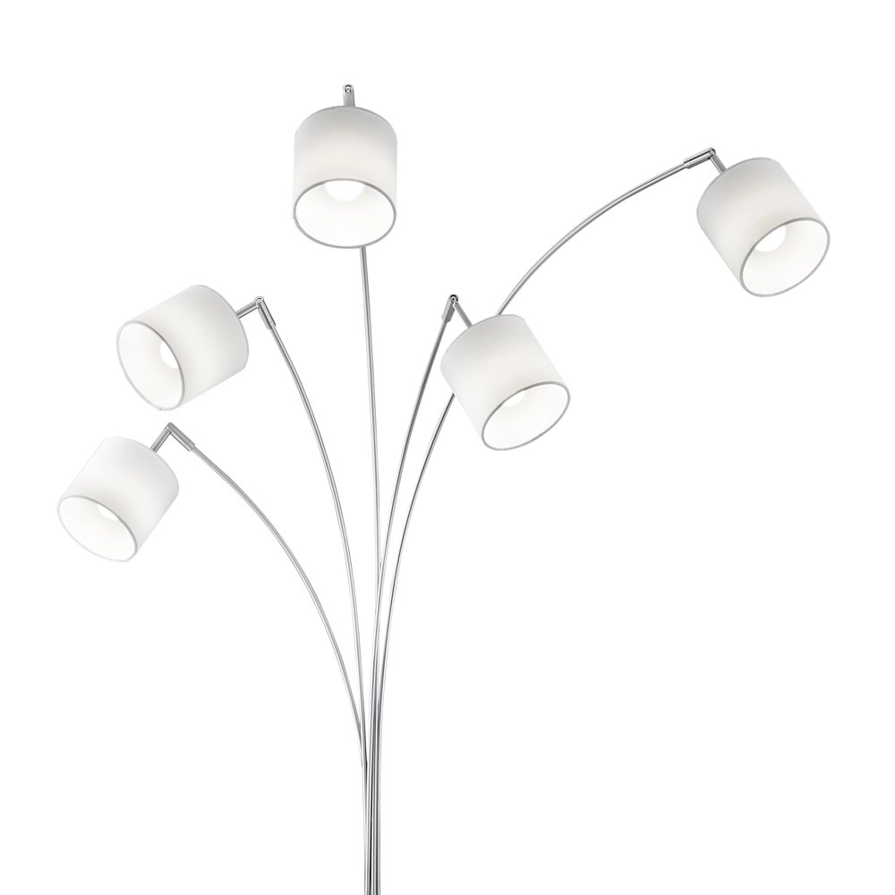 Lampenkap tafellamp Tommy 5-lichts grijs Trio 4017807395143