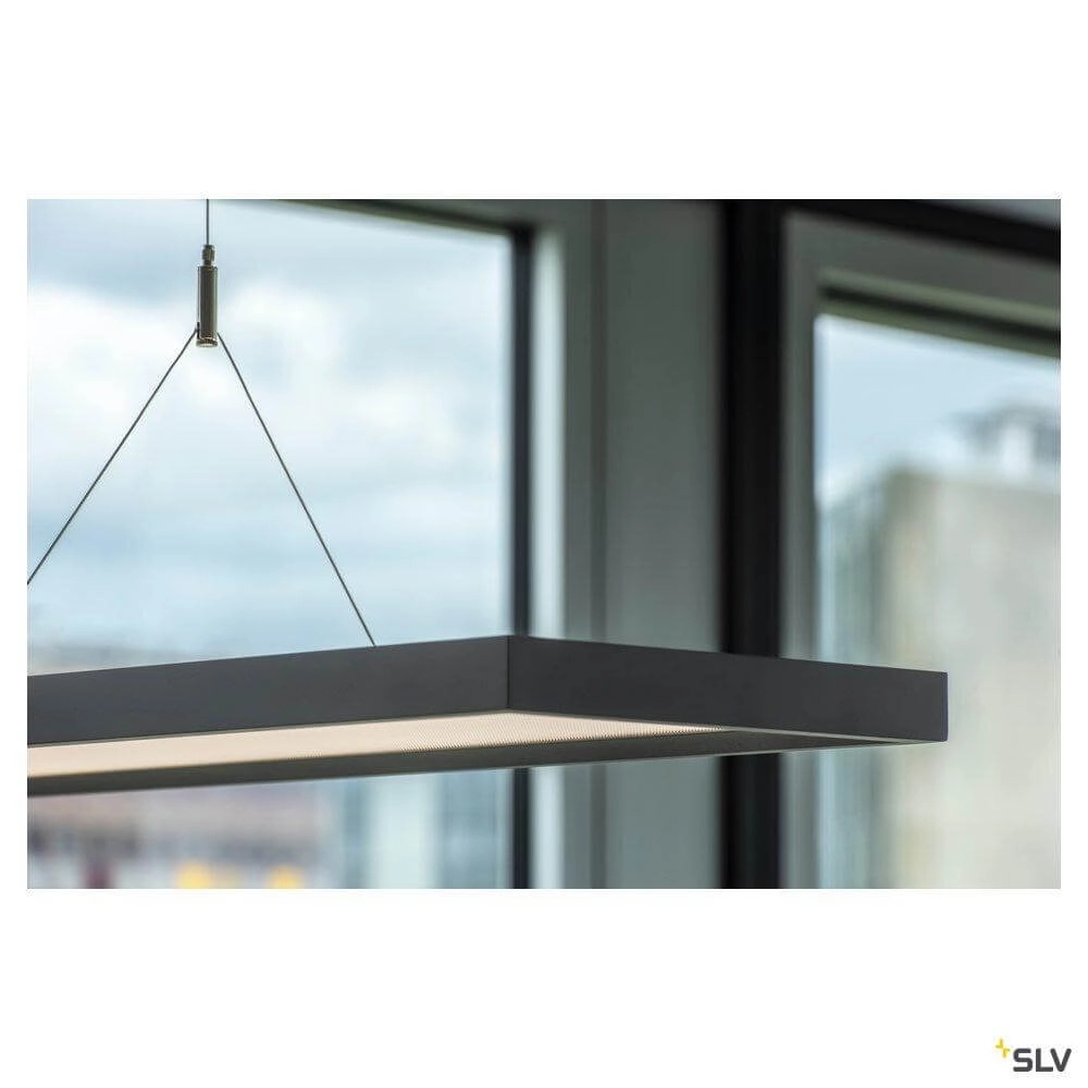 Led kantoor hanglamp Worklight Dali 57w - 4000K - 120cm zwart SLV 4024163254595