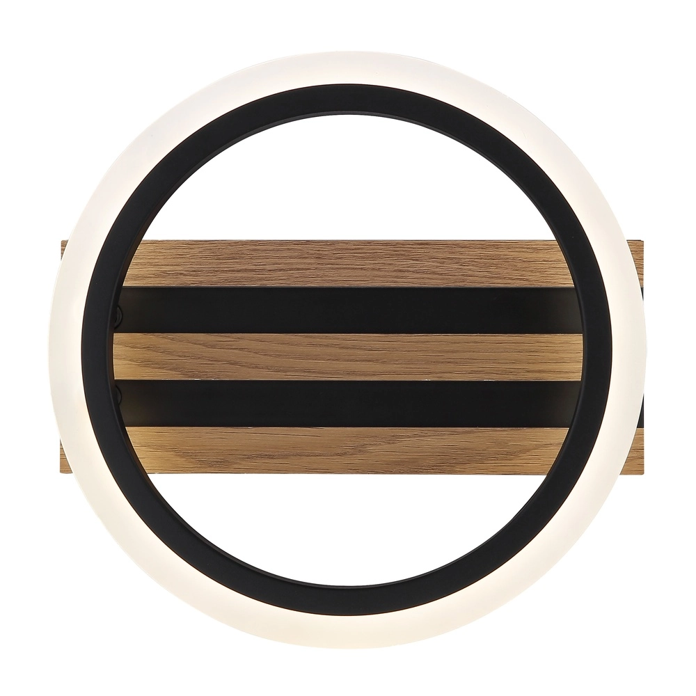 Plafondlamp Blevins zwart met hout Globo 9007371569168