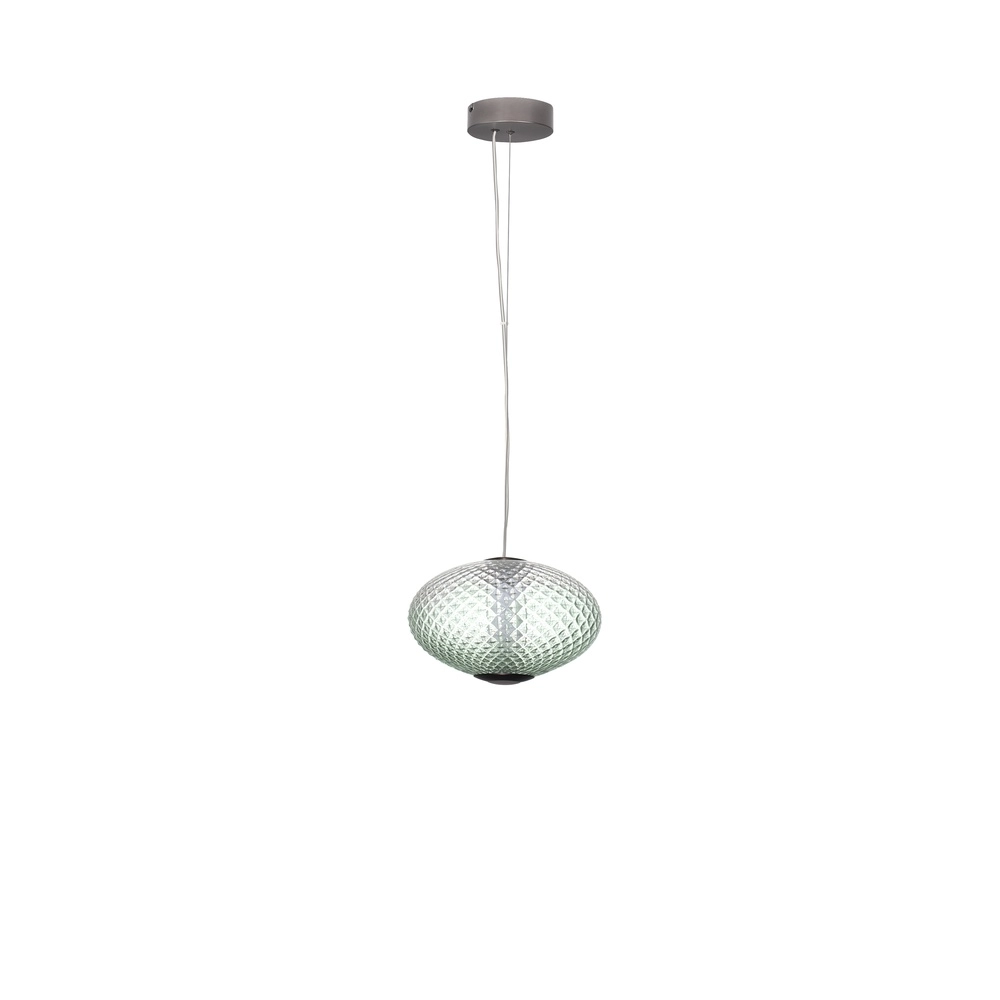 Hanglamp Aora ovaal groen glas Lyora 5212017483850