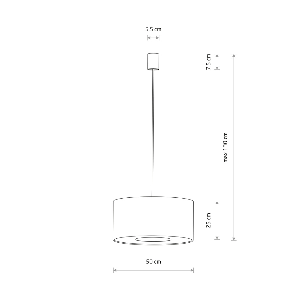 Hanglamp Cedro zand bruin Ø 50cm Lyora 5903139116657