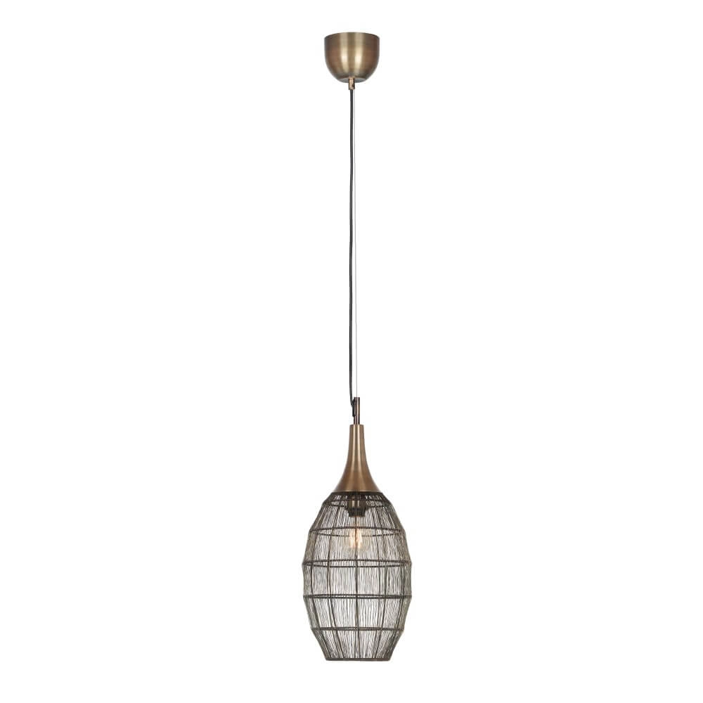 Ovale hanglamp Soraya Ø 26cm - brons Trio 4017807617443