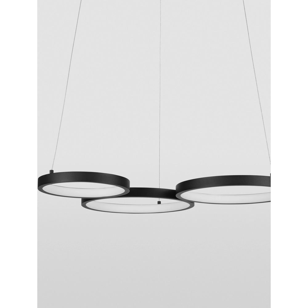 Moderne hanglamp Magnus zwart 55cm Lyora 5212017433169