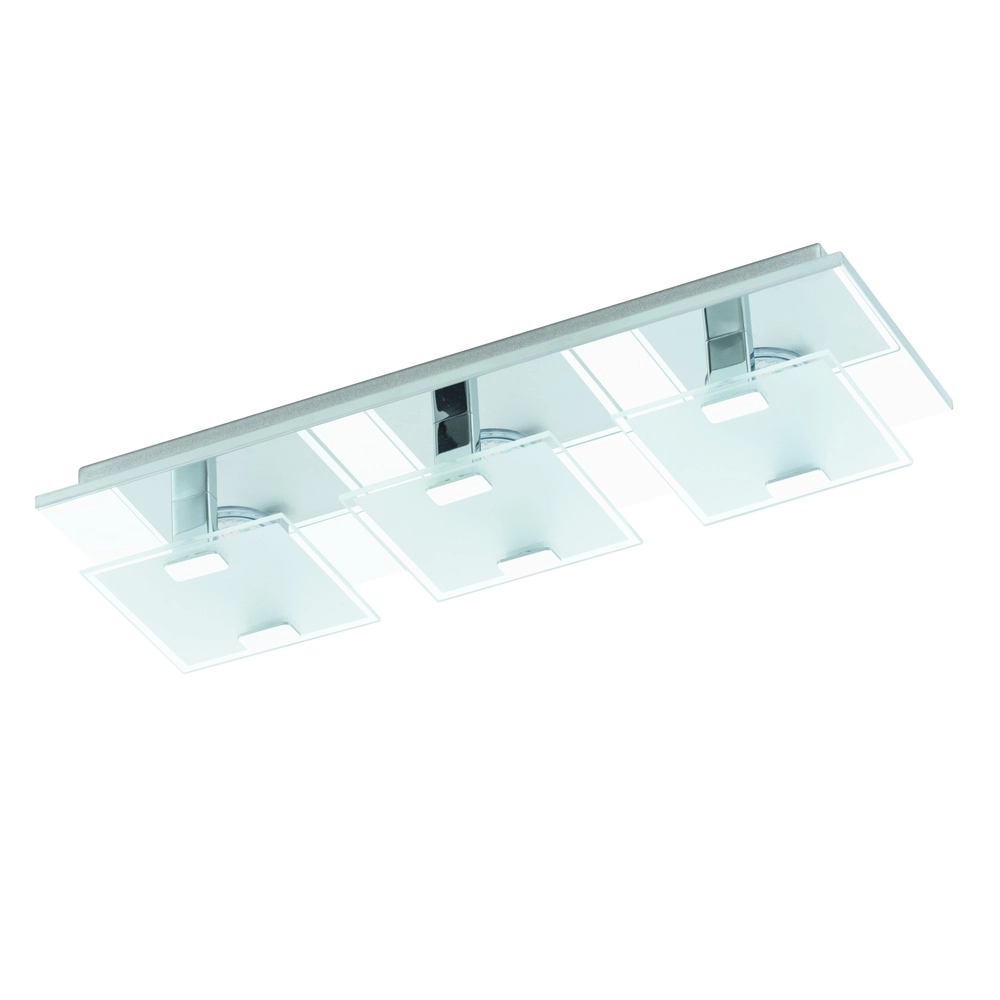 Moderne plafondlamp Vicaro 3-lichts chroom
