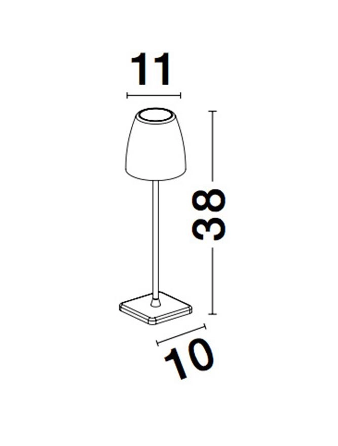 Oplaadbare tafellamp Colt 38cm antraciet Lyora 5212017425508