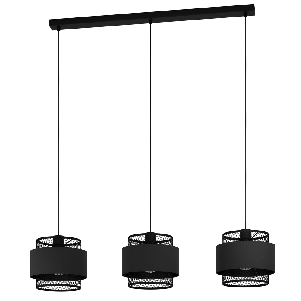 Zwart hanglamp Bazely 3L - Ø 23cm