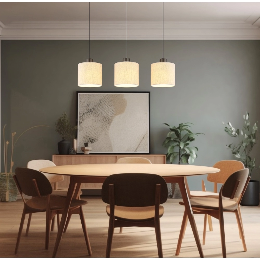 Gunmetal hanglamp Thea 3-lichts recht Globo 9007371567034