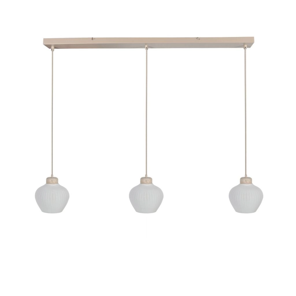 3-lichts hanglamp Travino zandbruin Steinhauer 8712746184372