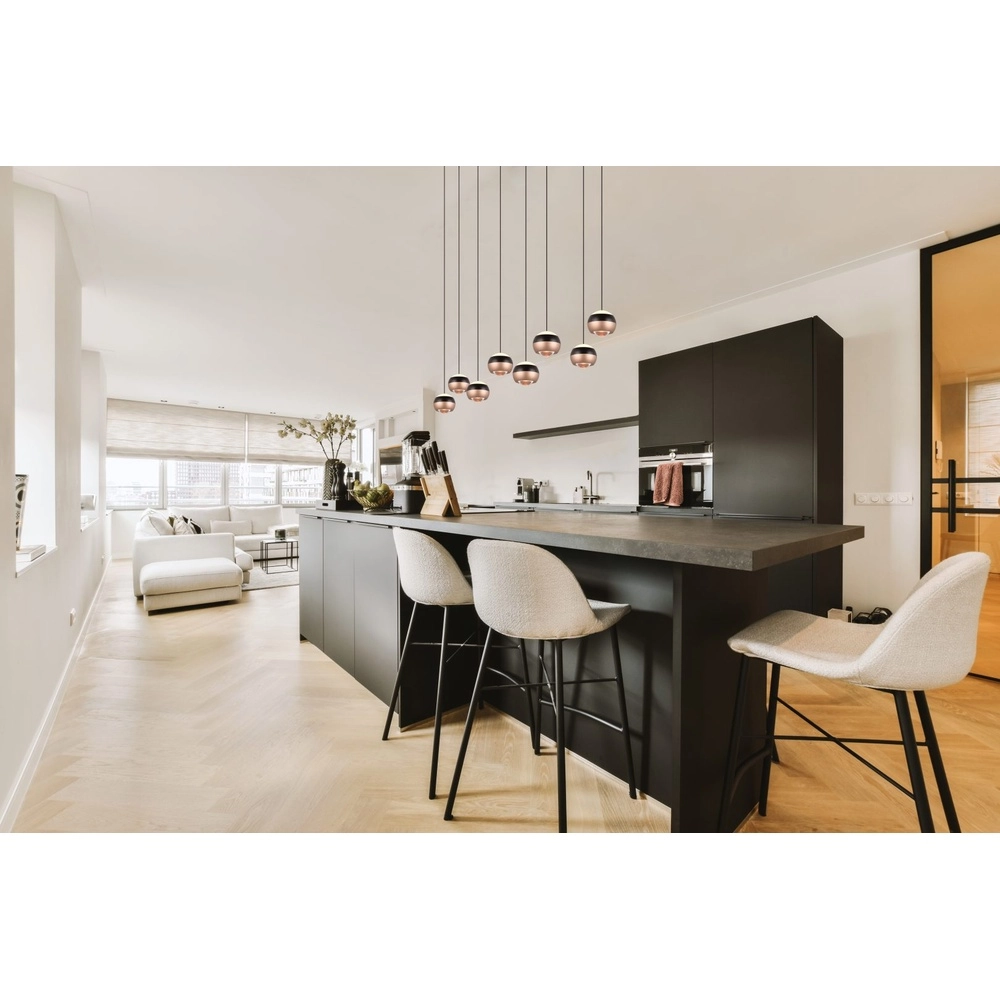 Design hanglamp Orbit 8-lichts recht Trio 4017807578850