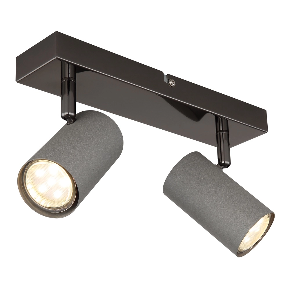 Plafondlamp 2-lichts Robby gunmetal