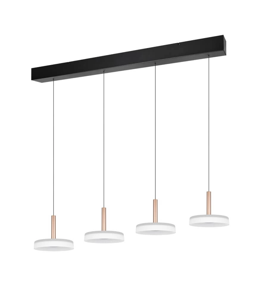 4-lichts led hanglamp Celeste wit glas Trio 4017807627404