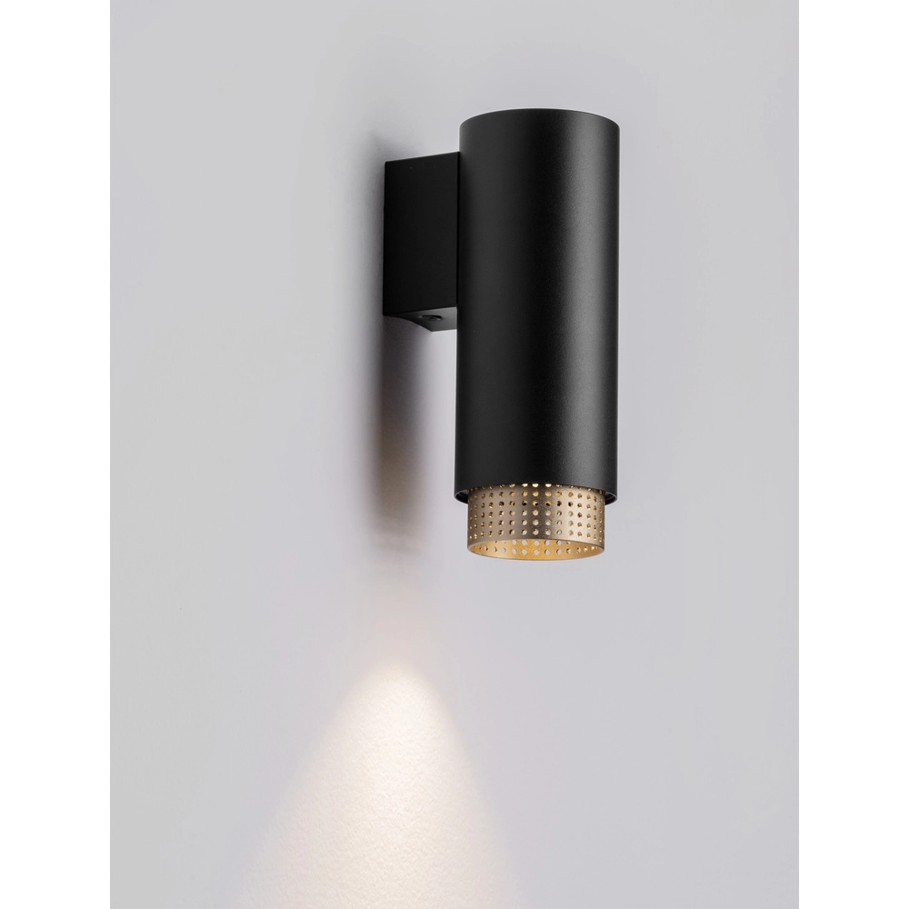 Wandspot Nessi zwart met goud