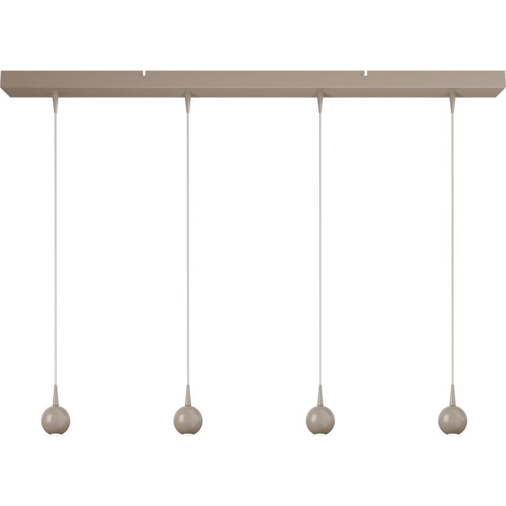 4-lichts hanglamp Talana beige terra Ø 6cm DTW