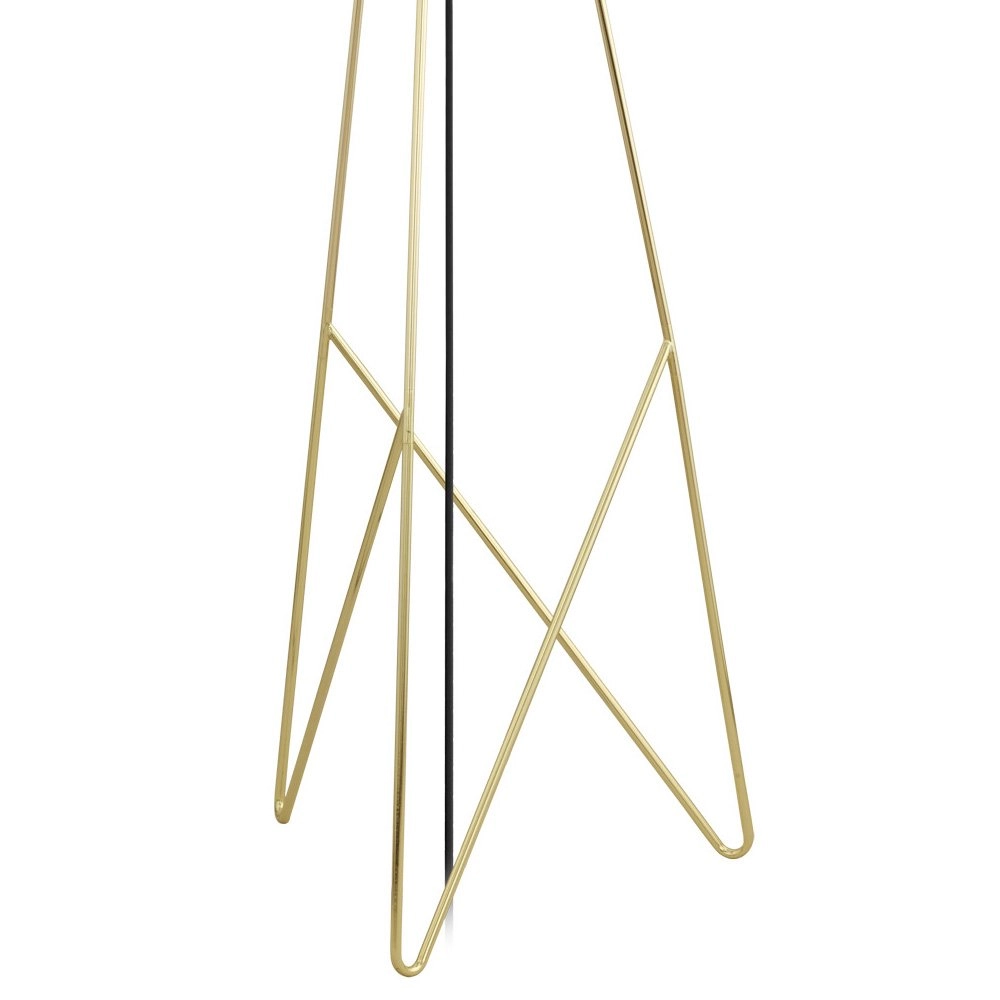 Design vloerlamp Camporale goud met zwarte lampenkap Stars of Light 9002759392314