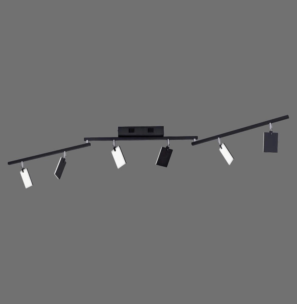 Plafondlamp Pure Mira 6-lichts zwart Paul Neuhaus 4012248359464