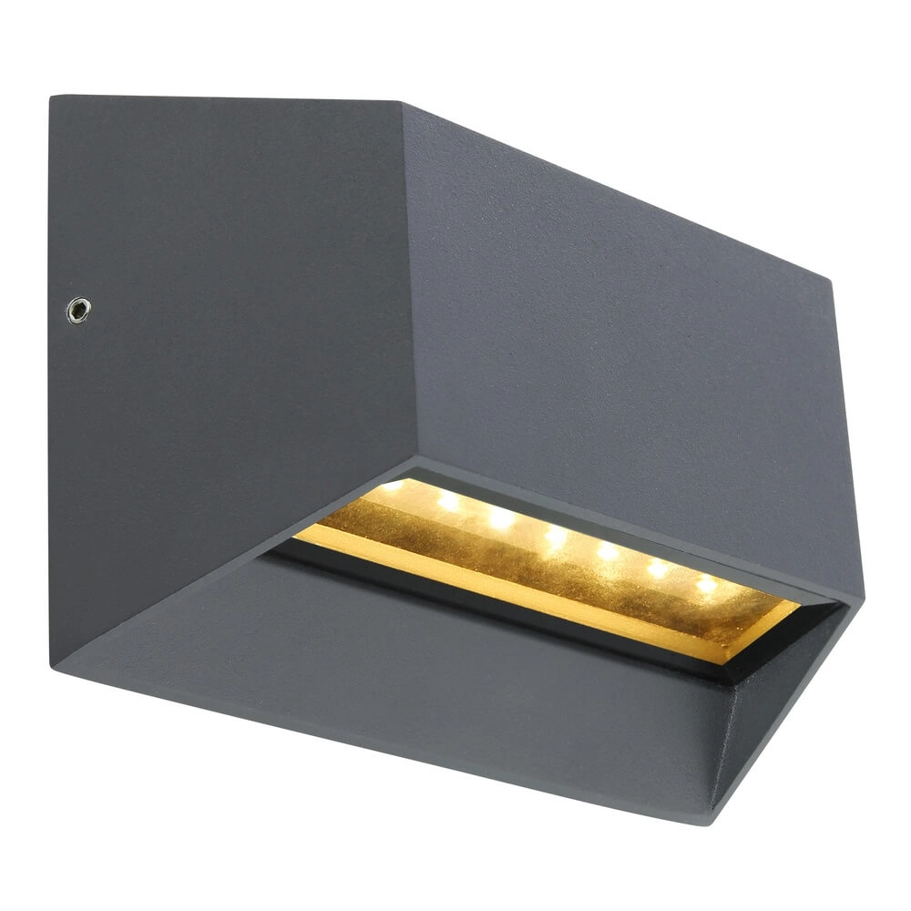 Wandlamp Honna rechthoek antraciet