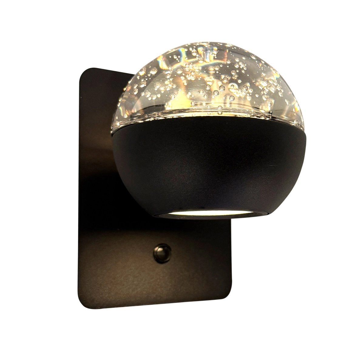 Led wandlamp Belluno zwart met glas - dimbaar Steinhauer 8712746183948