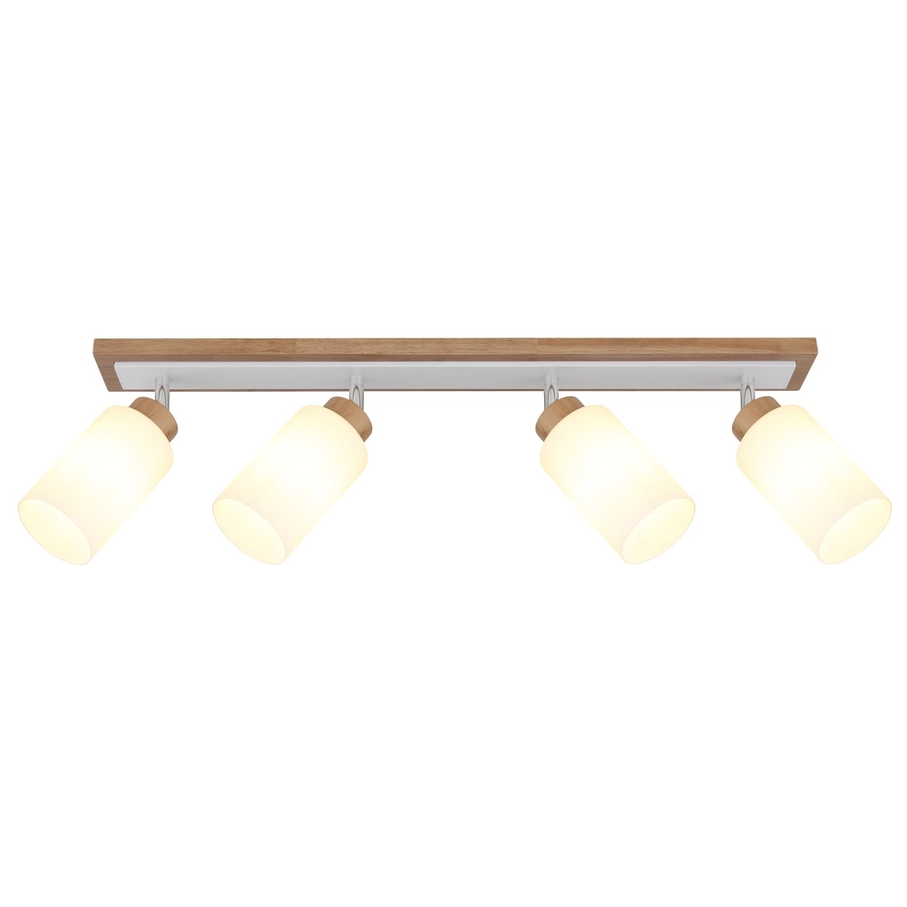 Plafondlamp Rowena 4-lichts hout Globo 9007371583362
