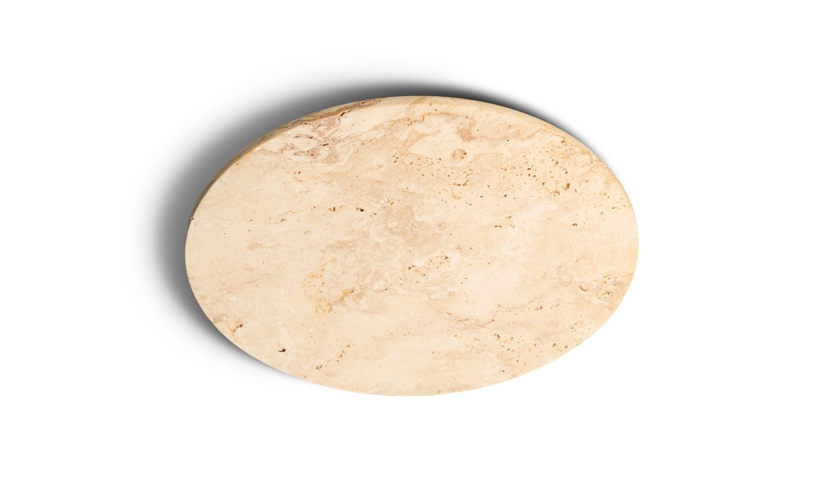 Travertin wandlamp Alysia Ø 30cm